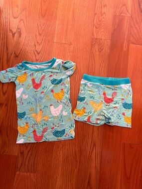 Little Sleepies Short Sleeve Chicken Pajamas